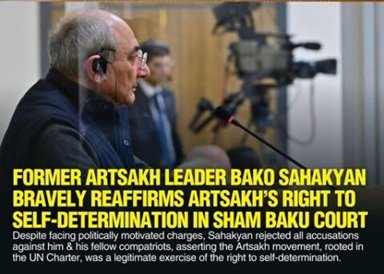 Former Artsakh Leader Bako Sahakyan  Reaffirms Artsakh’s Right To Self-Determination In Sham Baku Court