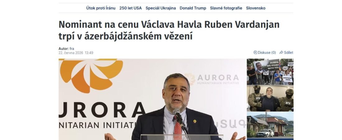 Václav Havel Prize Nominee Ruben Vardanyan Suffers in an Azerbaijani Prison