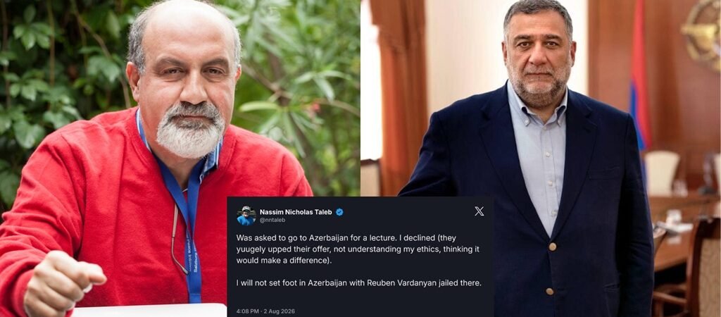 Best-Selling Author Nassim Taleb Refuses To Lecture In Azerbaijan While Ruben Vardanyan Is Held As A Political Prisoner in Baku
